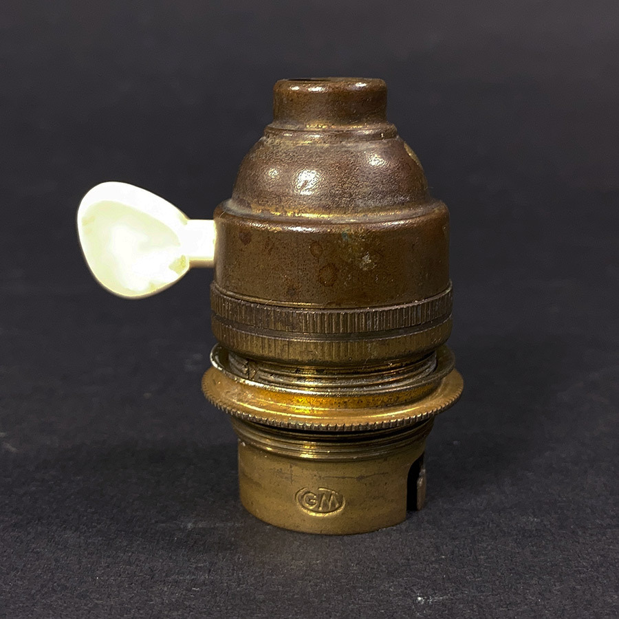 画像1: 1950's Brass Lamp Socket【B22】 (1)