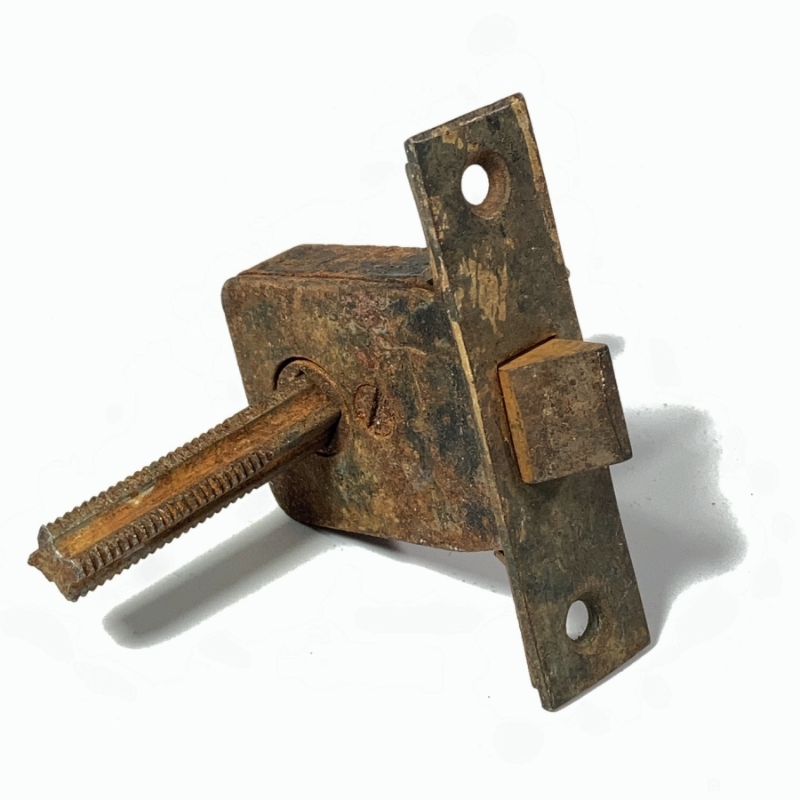 画像1: 【処分品】 1910-30's Iron Mini Latch with Doorknob Shaft (1)
