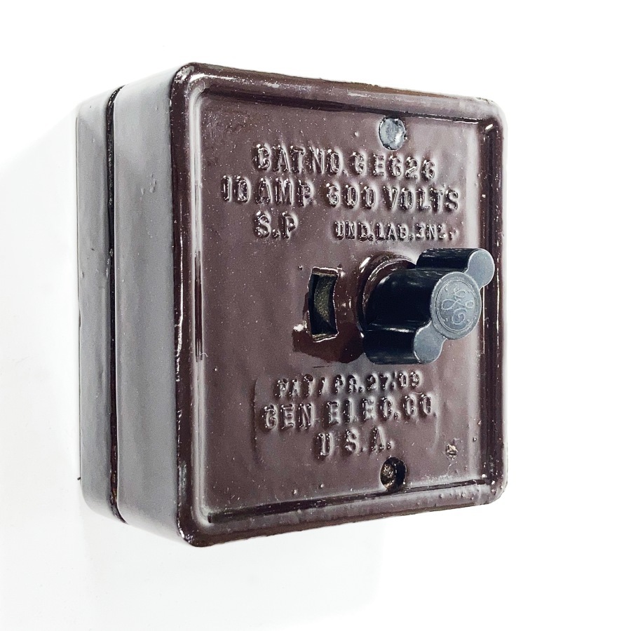 画像1: 1900-1920's【General Electric Co.】Porcelain Rotary Switch (1)