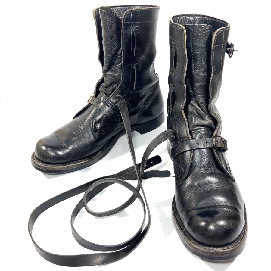 1940-50's ☆HEMAN☆ Leather Tanker Boots -＊Mint Condition