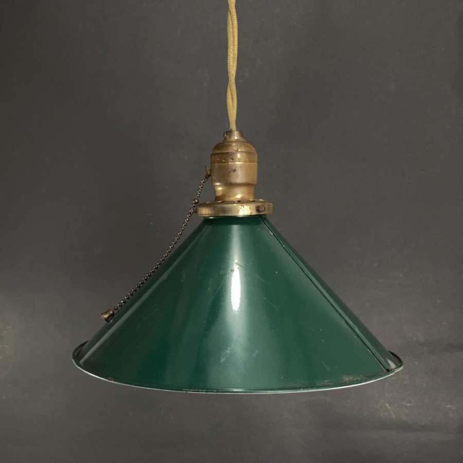 画像1: 1930-40's "Green Shade" Pendant Lamp (1)