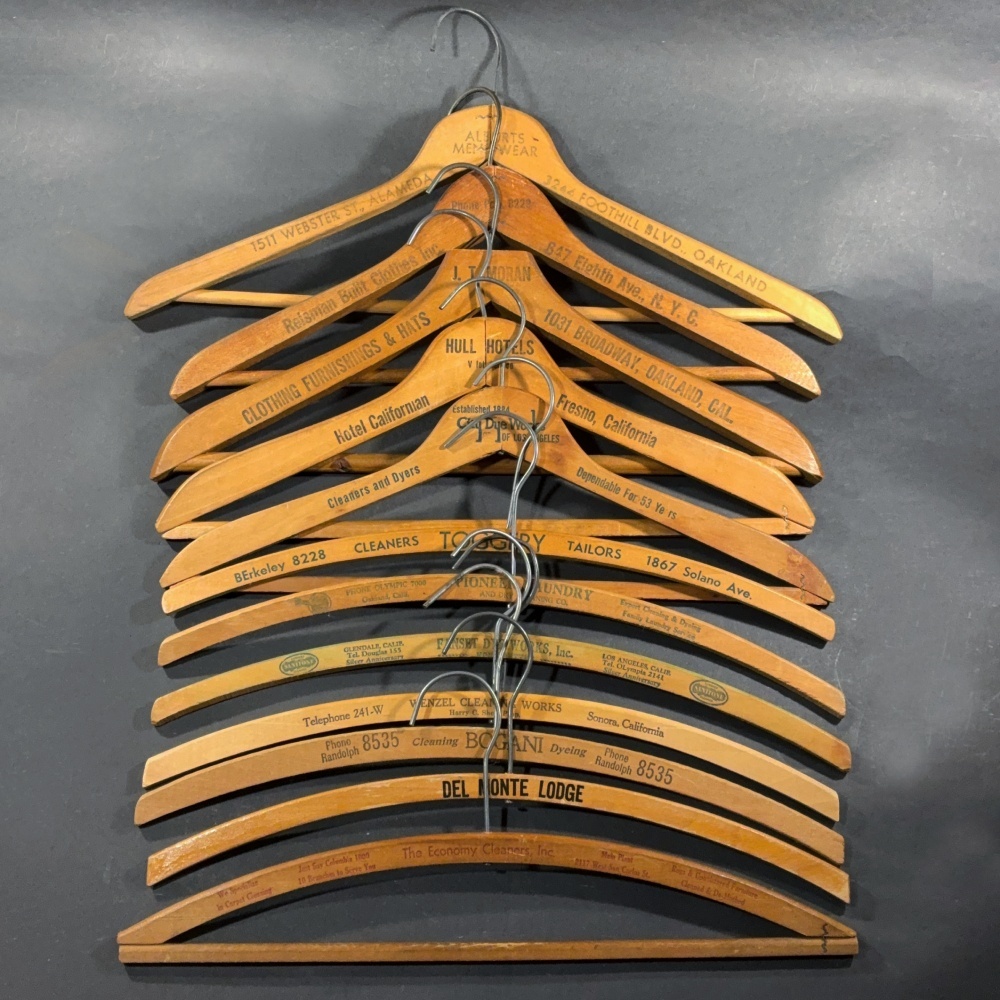画像1: 12-sets ★Advertising★ Wood Hangers (1)