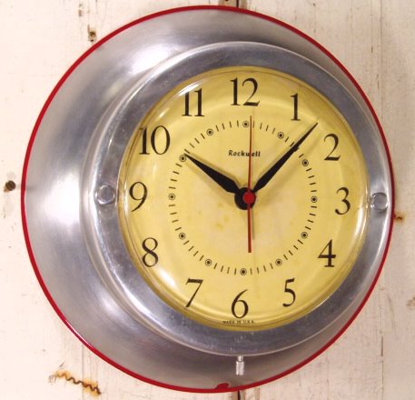 画像1: 40's "Aluminum" Diner Clock (1)
