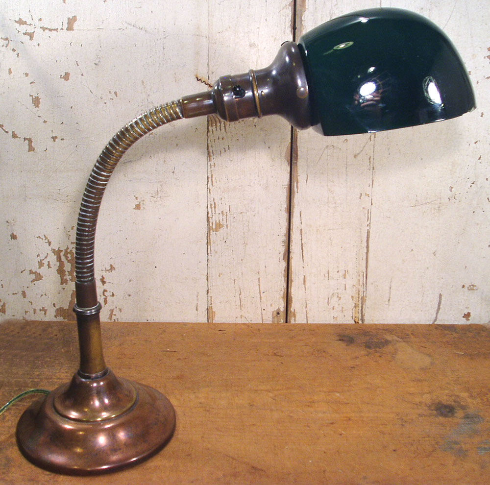 画像1: 1930's "Flexible" Brass Desk Lamp (1)