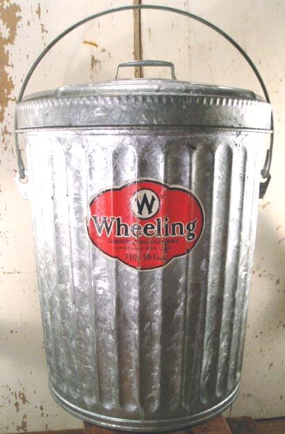 画像1: 1940-Early1950's Vintage Garbage Can (1)