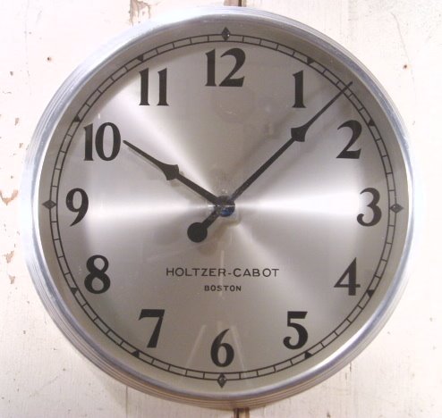 画像1: 1940-50's Machine Age "Aluminum" Wall Clock (1)